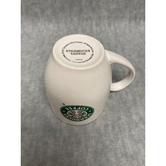Starbucks Coffee Mug Cup‎ 14 oz. White w/Green Logo Old Classic Mermaid - Picture 2 of 5